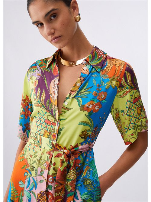 Dress woman multicolor LIU JO | WA6482T471A/P9363